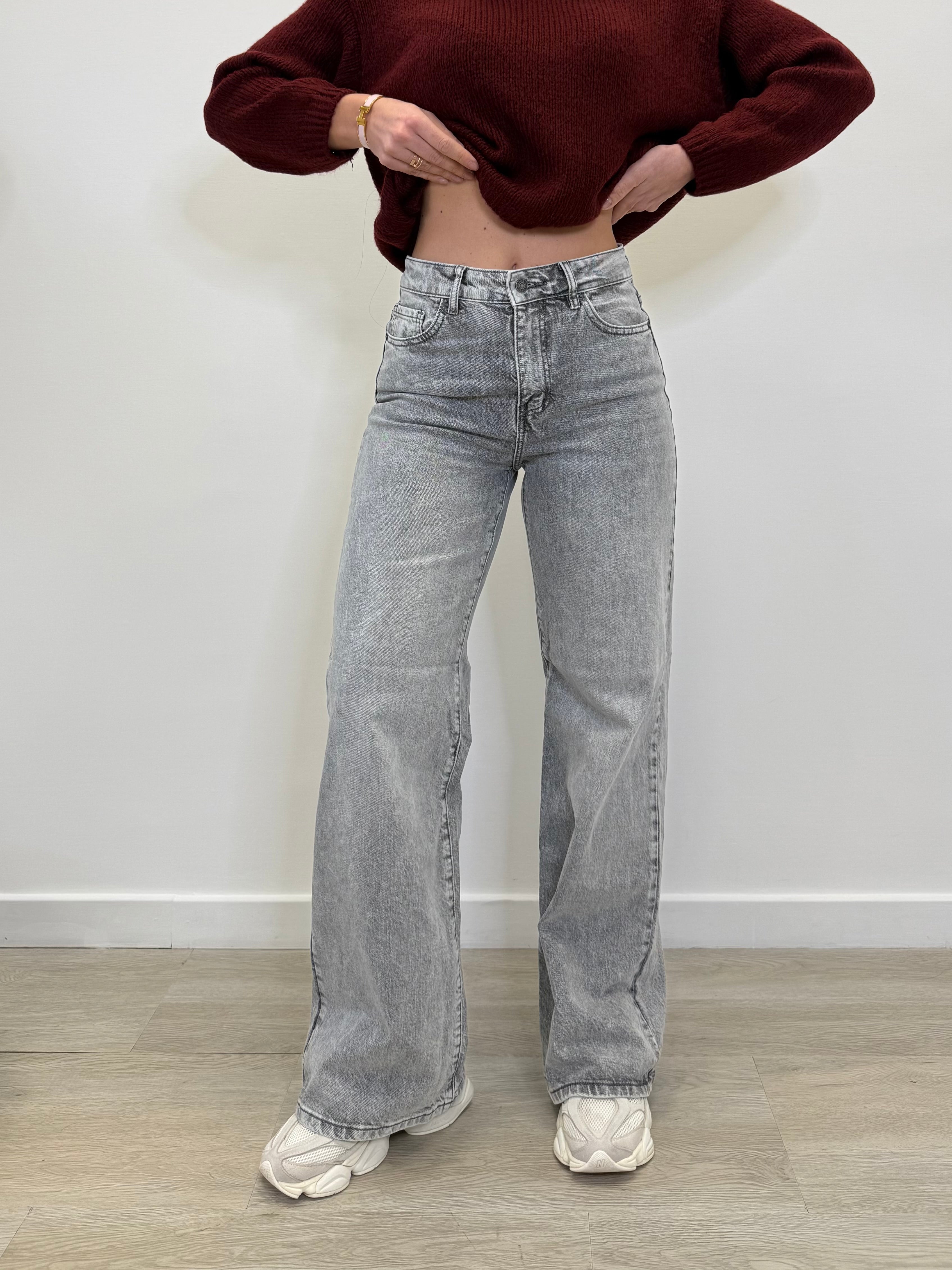JEANS PALAZZO GRIGIO 1355-3