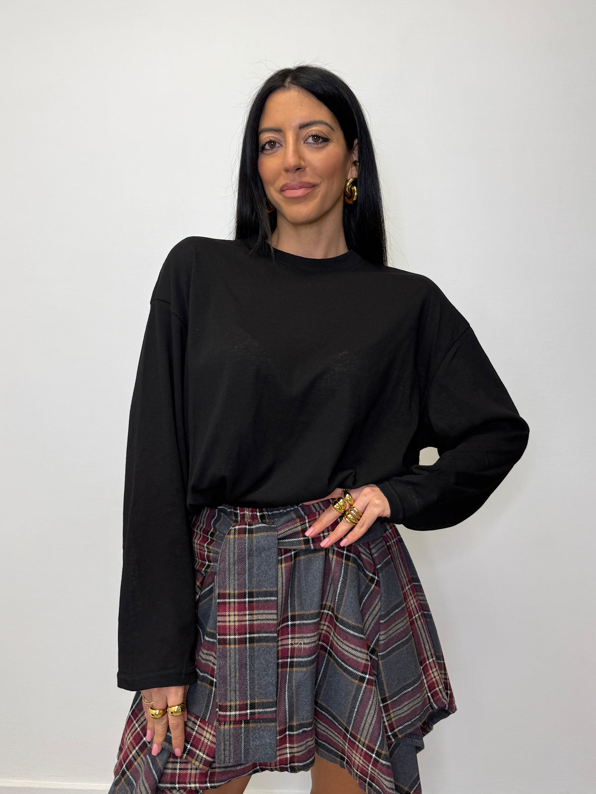 MAGLIA LONG SLEEVE MISTO COTONE RASATO 19366