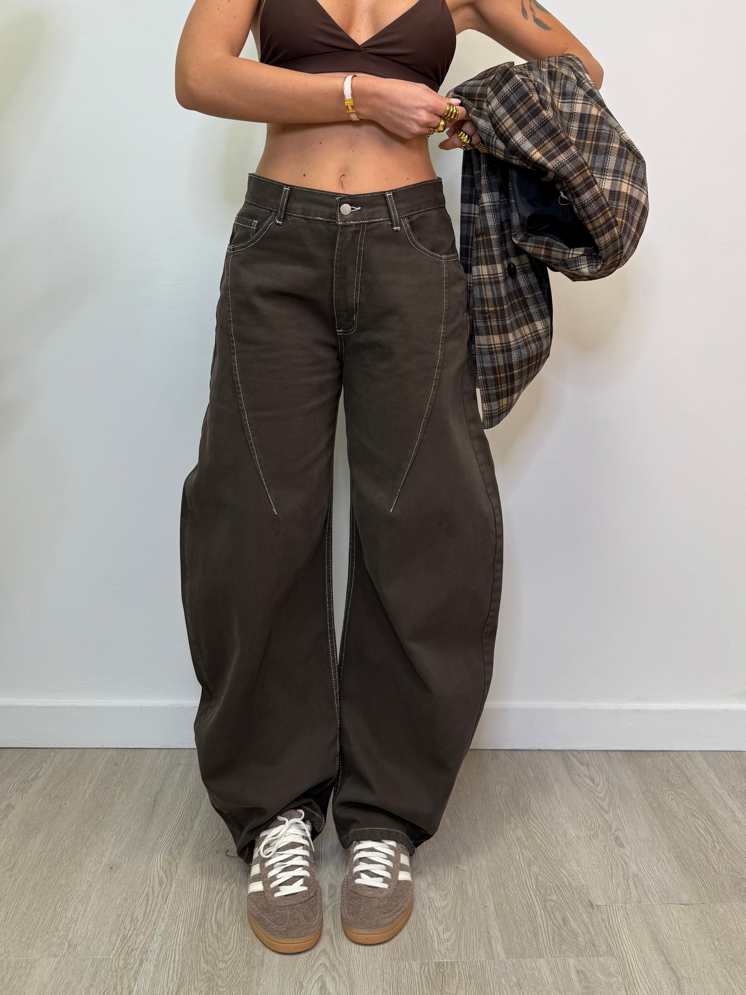 JEANS BALLOON CIOCCOLATO 570