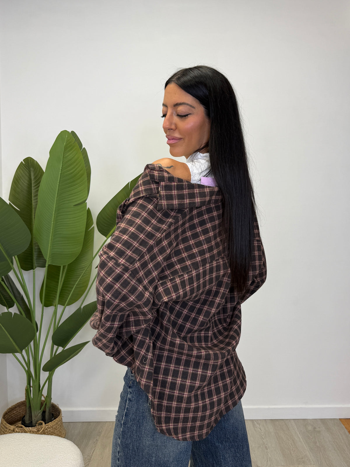 CAMICIA A QUADRI CHOCO/BORDEAUX 24616