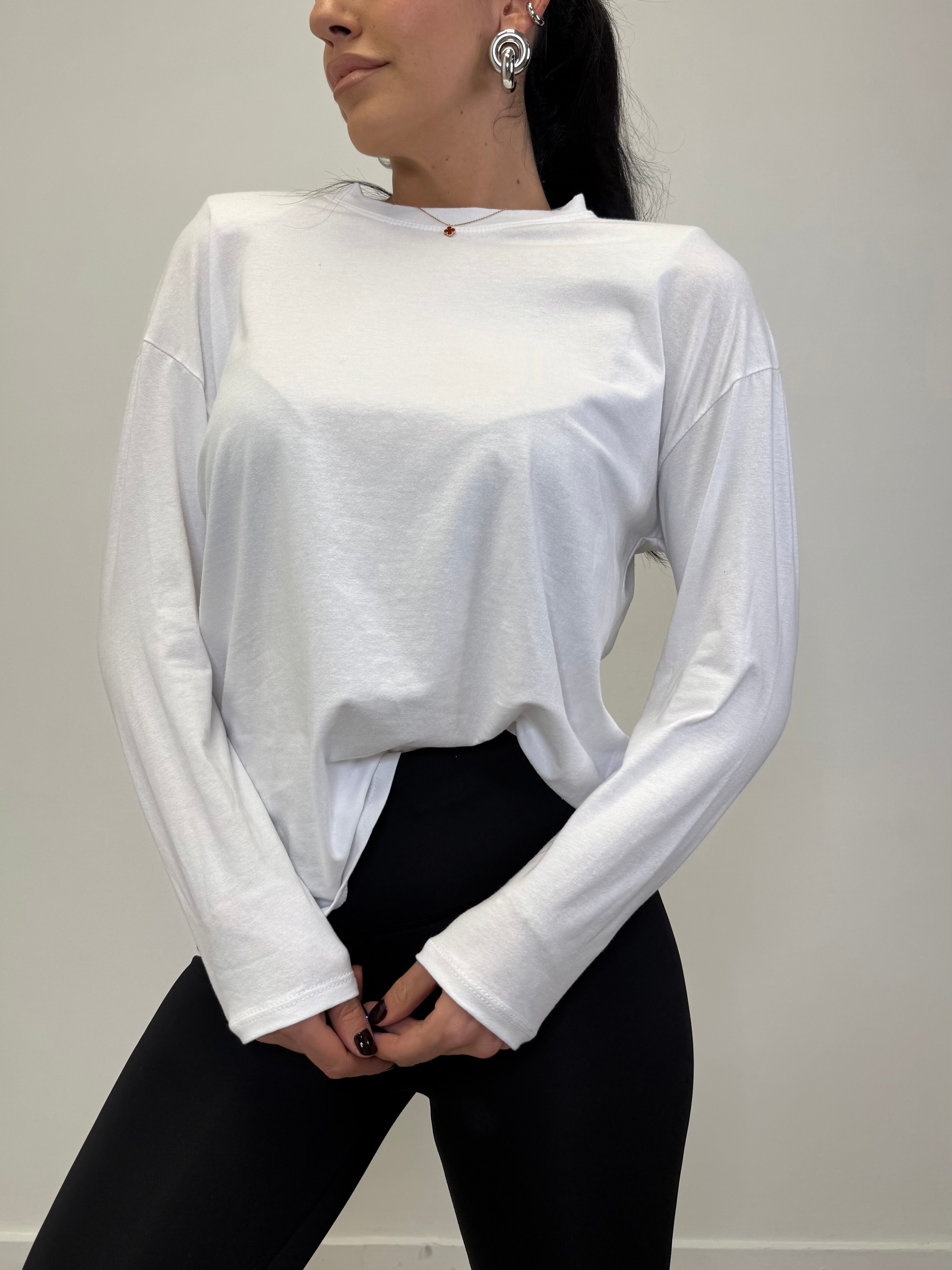 T-SHIRT MANICA LUNGA CON SPALLINE 5516