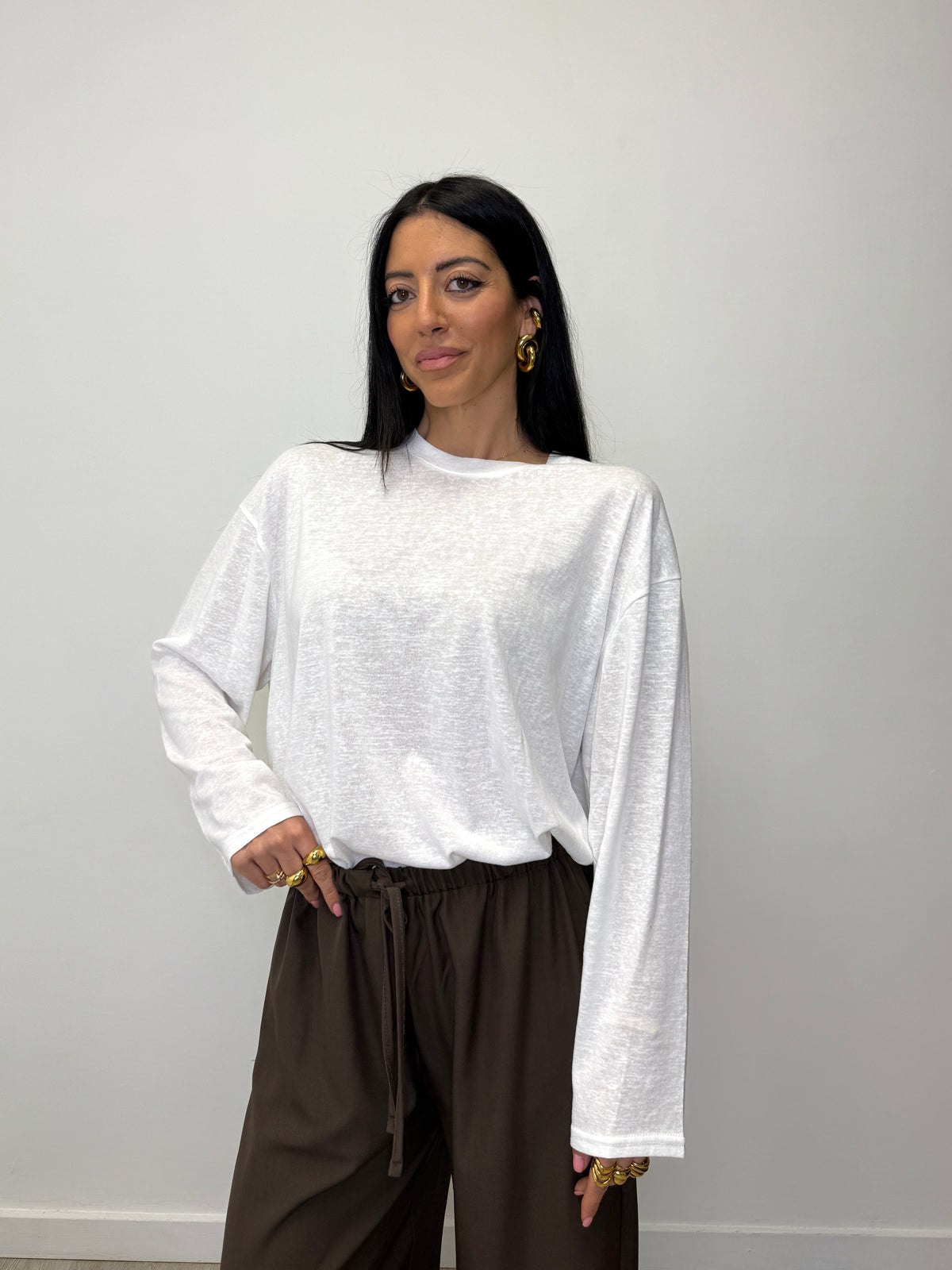 MAGLIA LONG SLEEVE MISTO COTONE RASATO 19366
