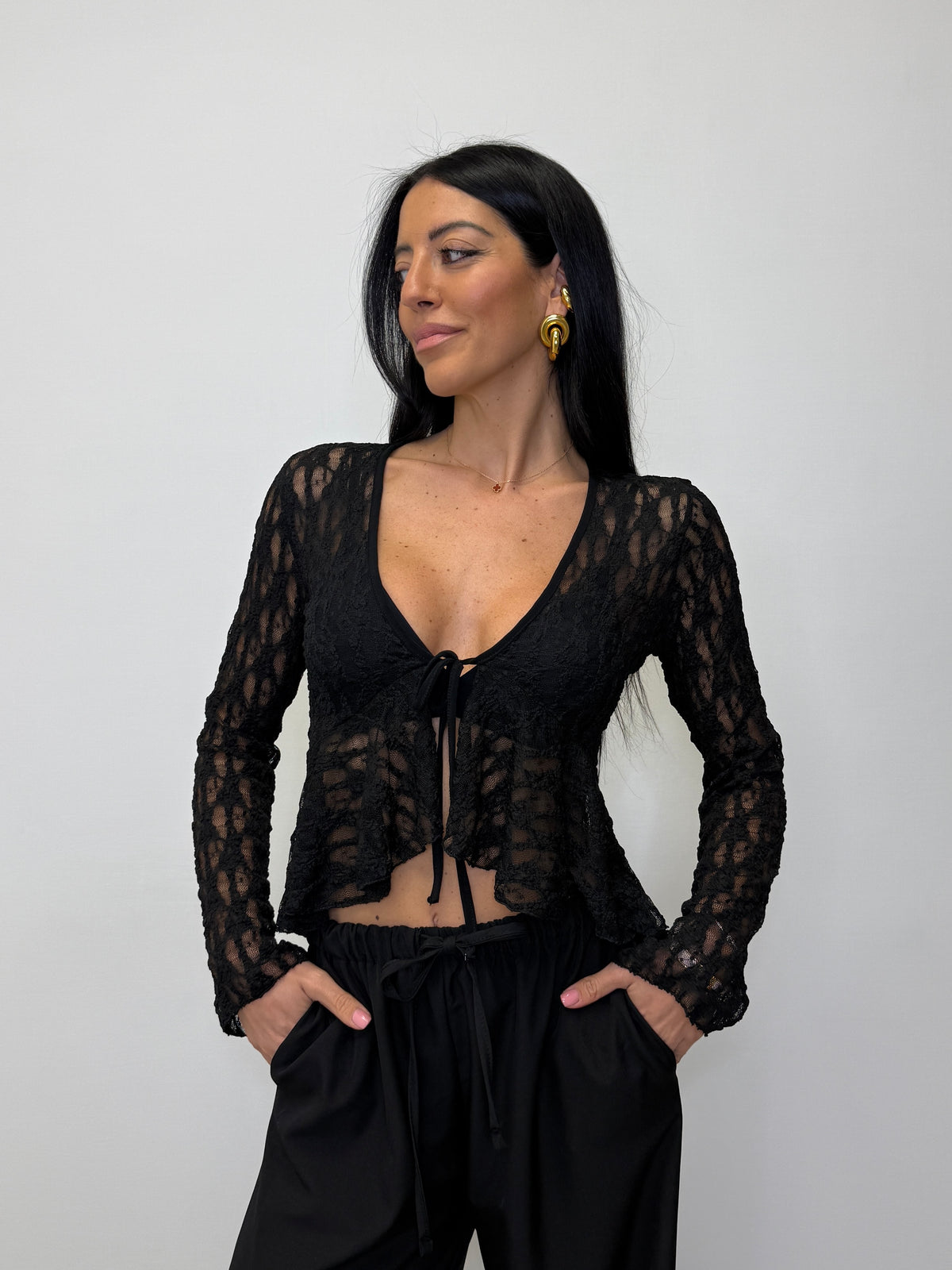 MAGLIA CON LACCETTO IN PIZZO 16818