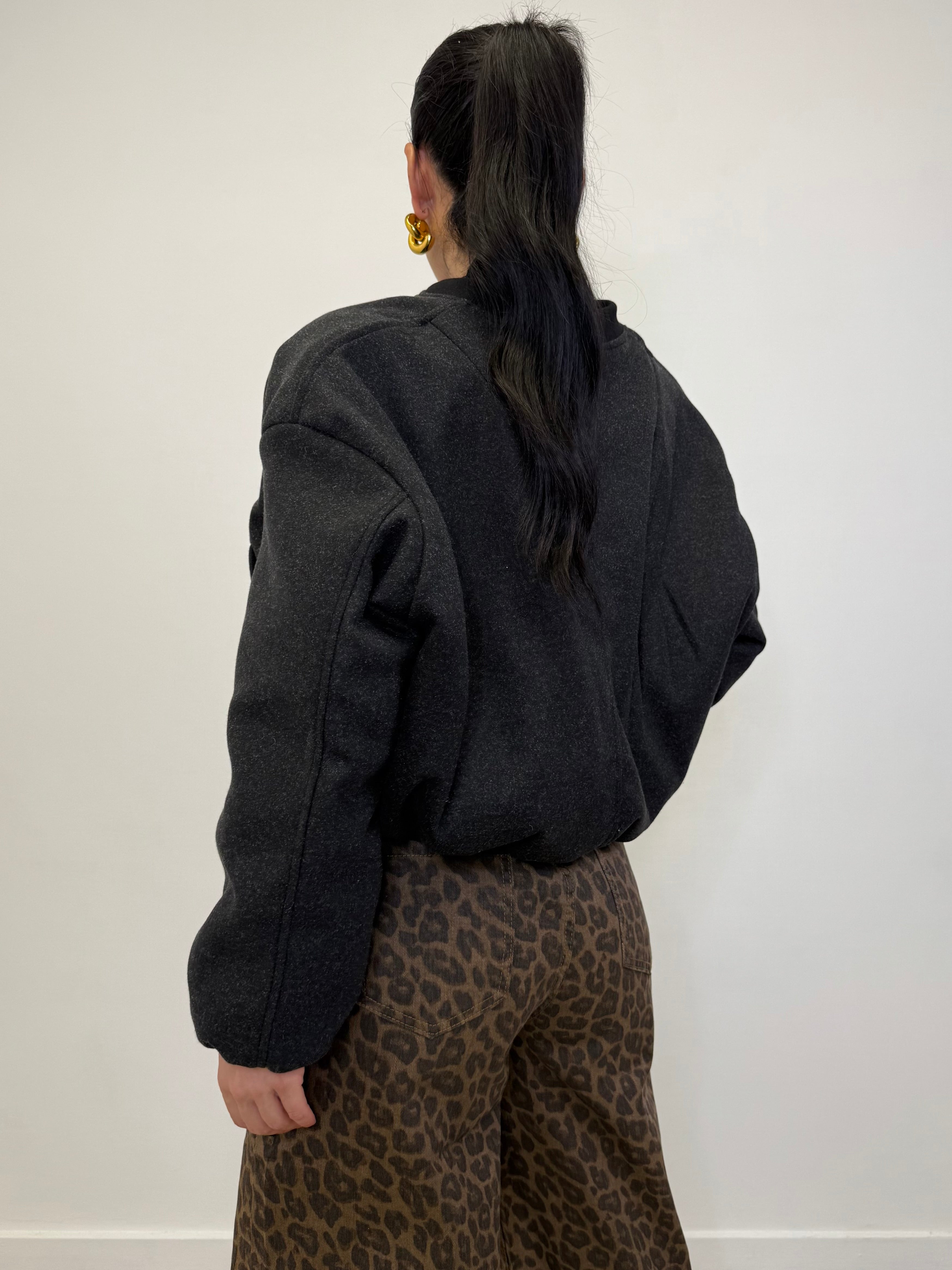 BOMBER PUFFER IN PANNO CON ZIP 6809