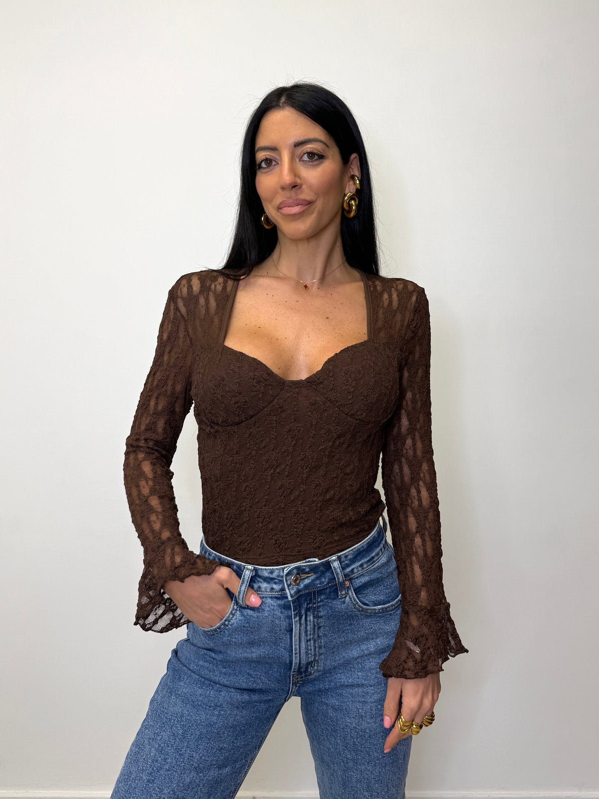 MAGLIA IN PIZZO CON COPPE 16817